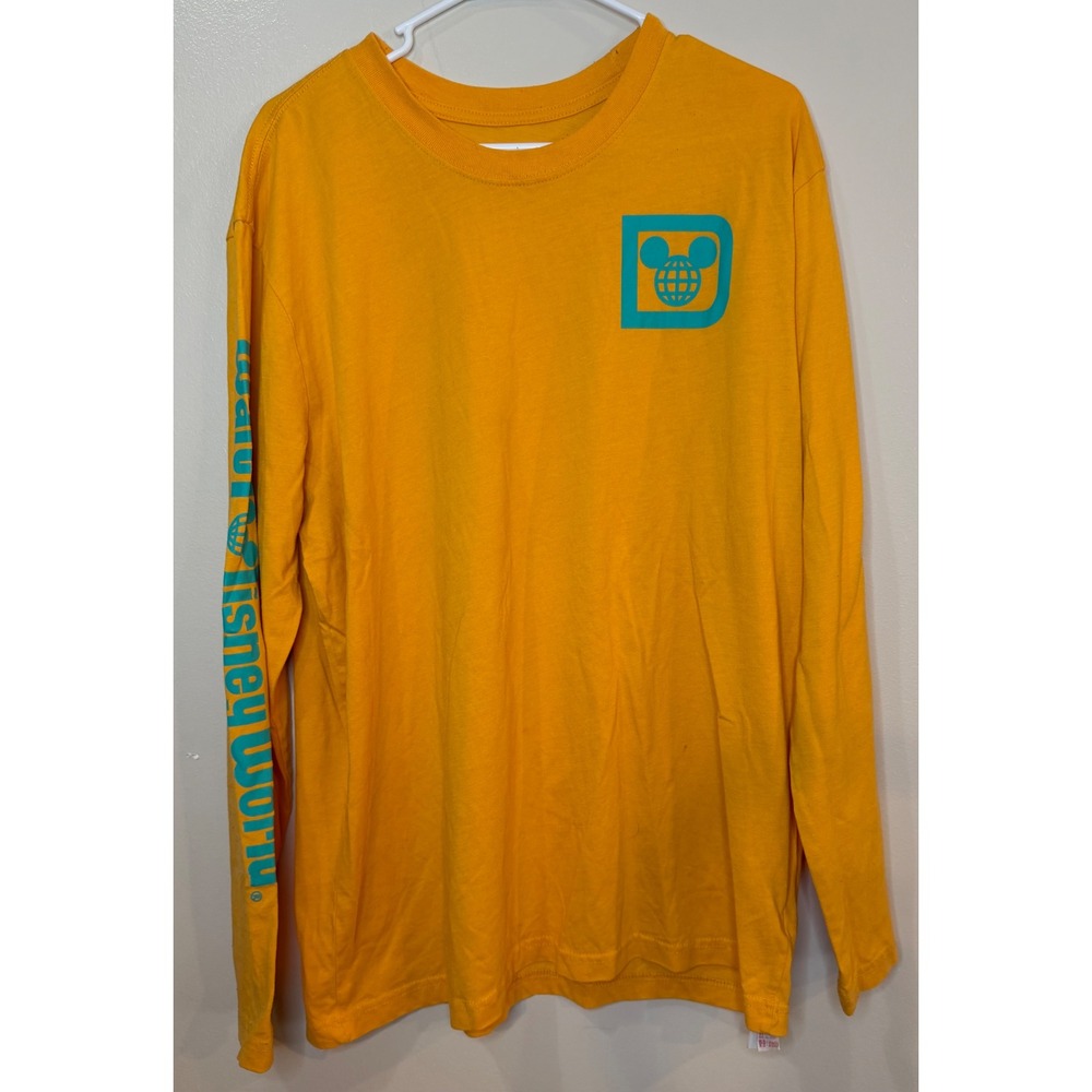 Disney Parks Walt Disney World SPIRIT JERSEY Graphic Tee‎ Yellow Teal XL